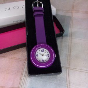 Avon Color Burst Watch Purple New in Box 2010
